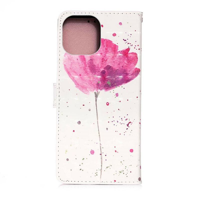 Folio Deksel iPhone 13 Pro Max Poppy Akvarell