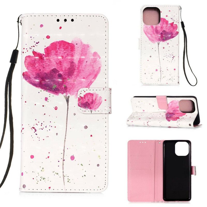 Folio Deksel iPhone 13 Pro Max Poppy Akvarell