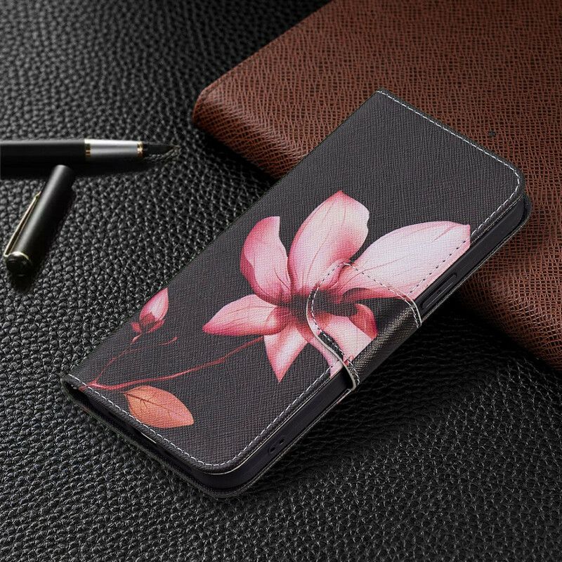 Folio Deksel iPhone 13 Pro Max Rosa Blomst