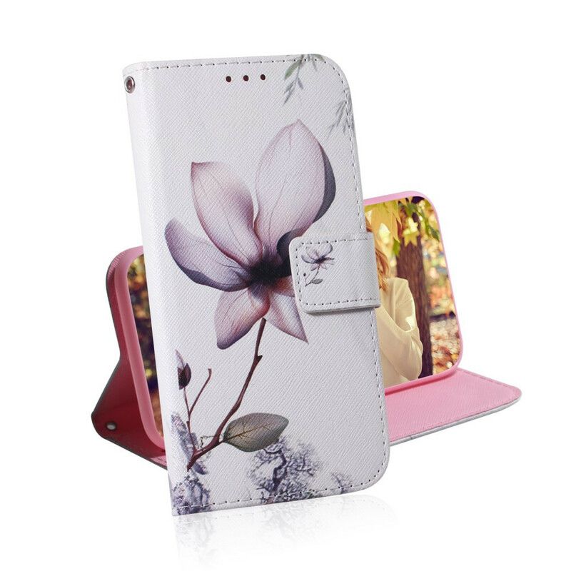 Folio Deksel Til iPhone 13 Pro Max Gammel Rosa Blomst