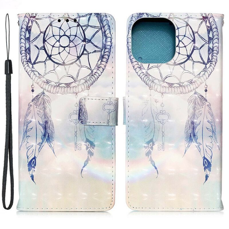 Folio Deksel Til iPhone 13 Pro Max Watercolor Dream Catcher