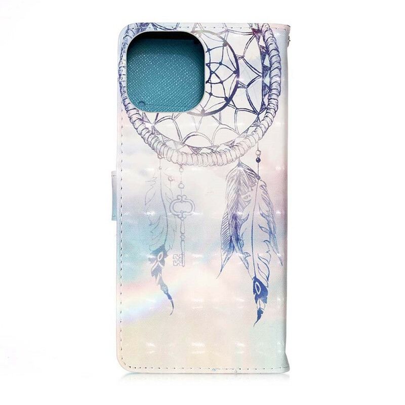 Folio Deksel Til iPhone 13 Pro Max Watercolor Dream Catcher