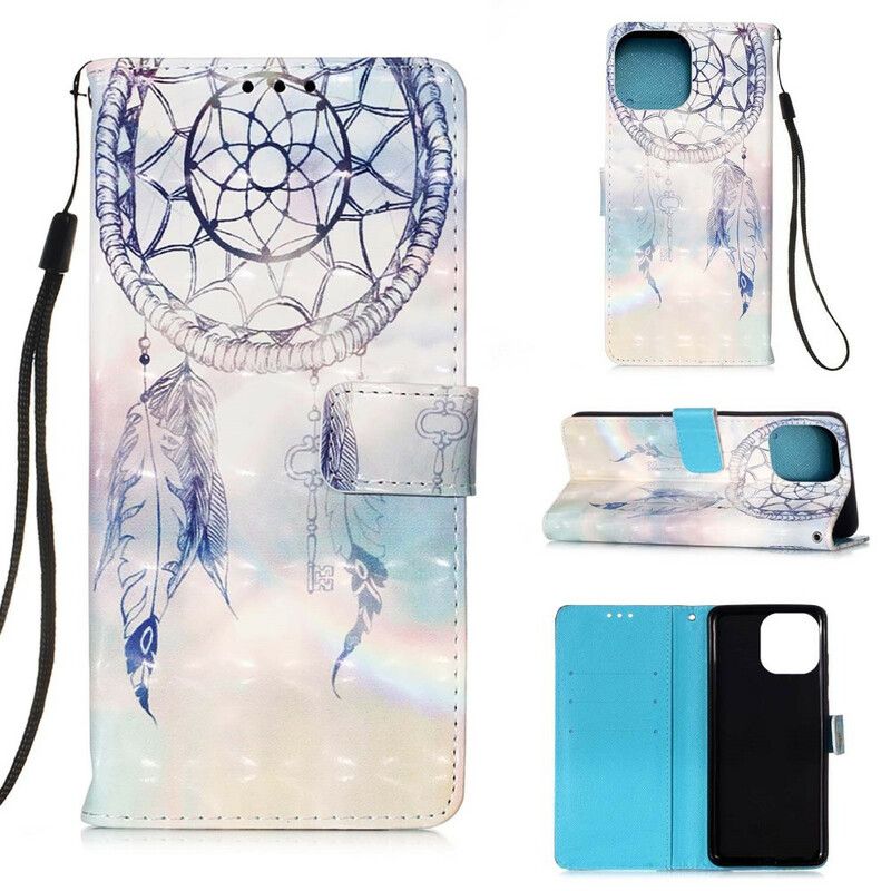 Folio Deksel Til iPhone 13 Pro Max Watercolor Dream Catcher