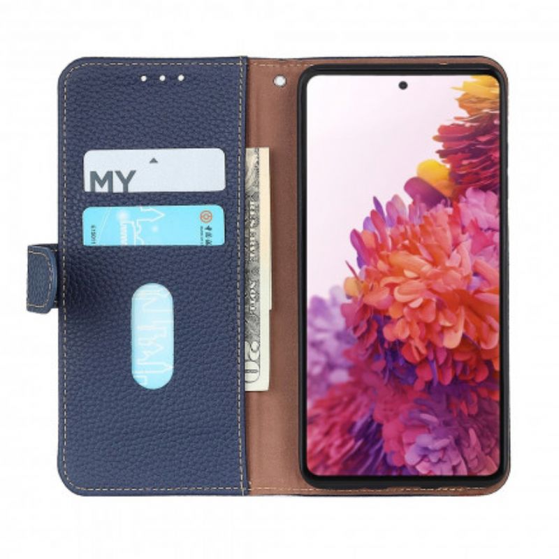 Folio Deksel Realme 8 / 8 Pro Lychee Leather Khazneh