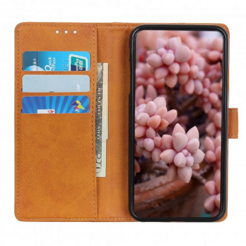 Folio Deksel Realme 8 / 8 Pro Retro Matt Skinneffekt