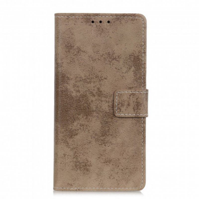 Folio Deksel Til Xiaomi Redmi Note 10 / 10S Vintage Skinneffekt