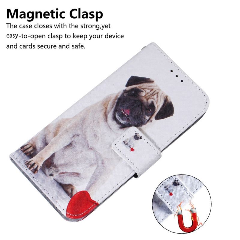 Folio Deksel Motorola Edge 50 Ultra Mops Hund Beskyttelse Deksel