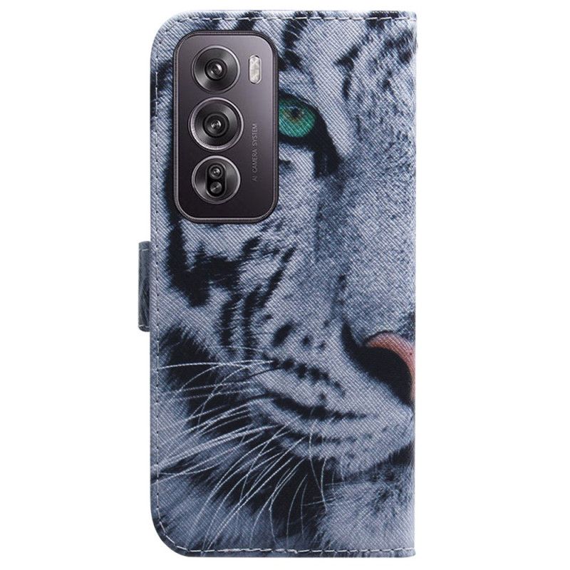 Folio Deksel Oppo Reno 12 Pro 5g White Tiger Beskyttelse Deksel