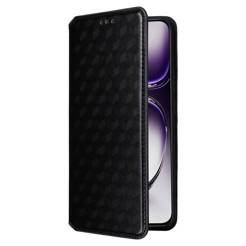 Lærdeksel Folio Deksel Oppo Reno 12 Pro 5g Mobildeksel 3d Diamantmønster