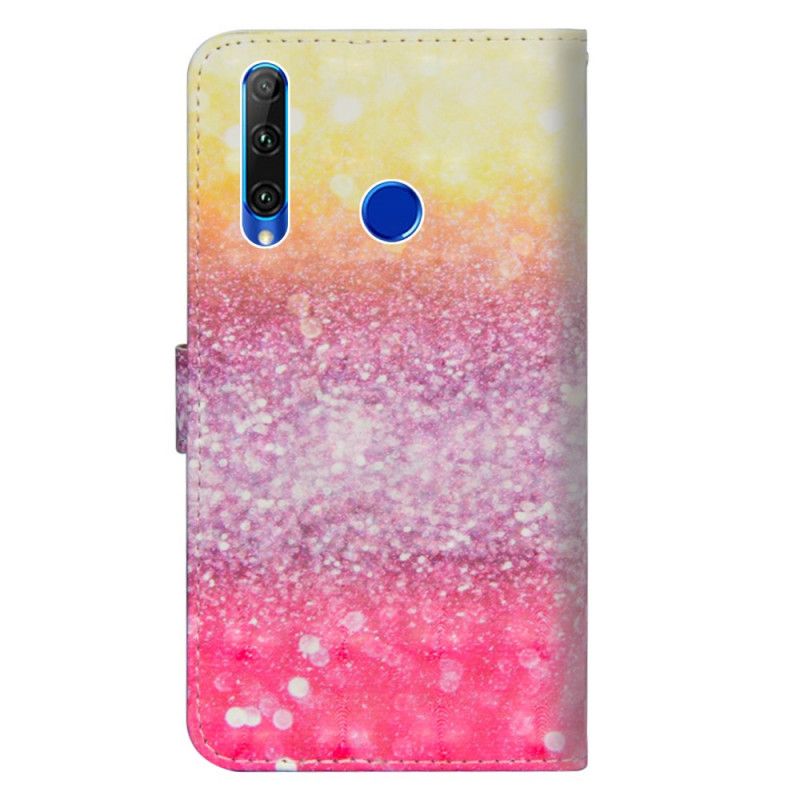 Folio Deksel Honor 20e / 20 Lite Magenta Glittergradient Beskyttelse