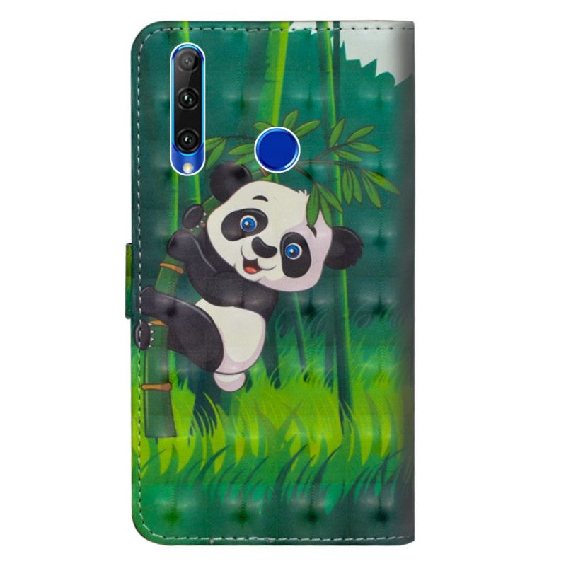 Lærdeksel Folio Deksel Honor 20e / 20 Lite Panda Og Bambus