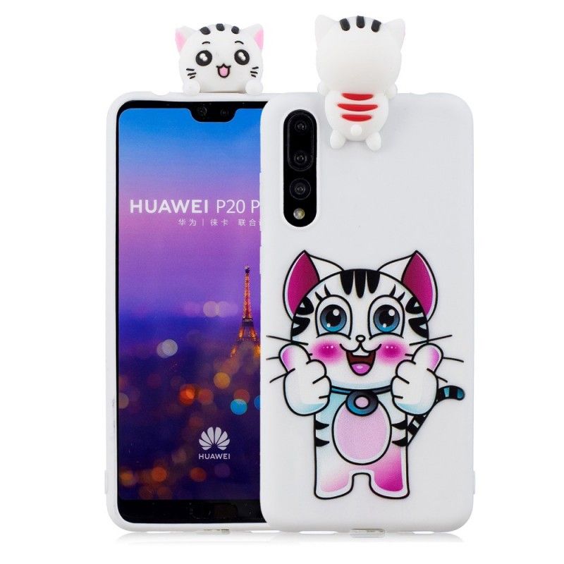 Deksel Huawei P20 Pro 3D Katt Moro Anti-fall