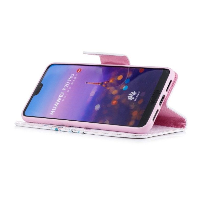 Folio Deksel for Huawei P20 Pro Blomstret Tre