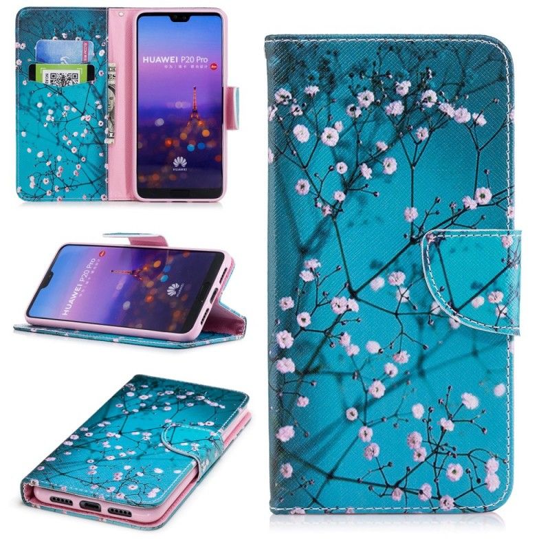 Folio Deksel Huawei P20 Pro Blomstrende Tre Beskyttelse