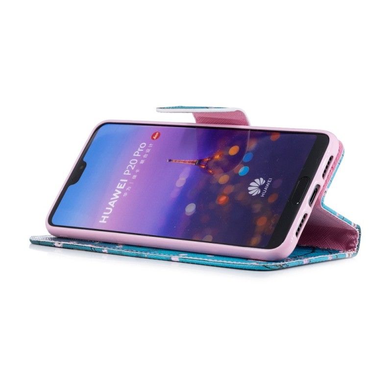 Folio Deksel Huawei P20 Pro Blomstrende Tre Beskyttelse