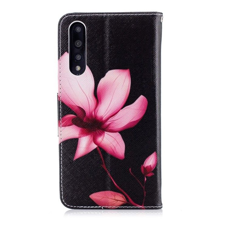 Folio Deksel Huawei P20 Pro Rosa Blomst Beskyttelse