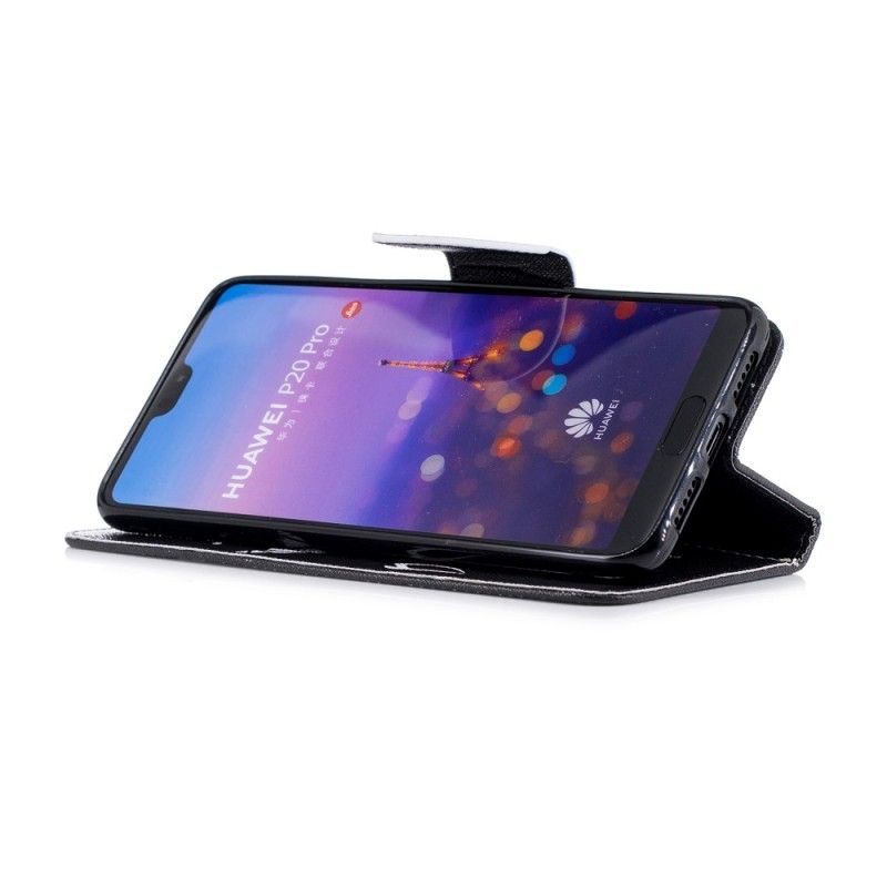 Lærdeksel Folio Deksel Huawei P20 Pro Mobildeksel Djeveltelefon