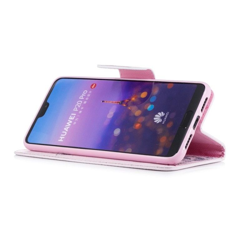 Lærdeksel Folio Deksel Huawei P20 Pro Mobildeksel Nerdegiraff