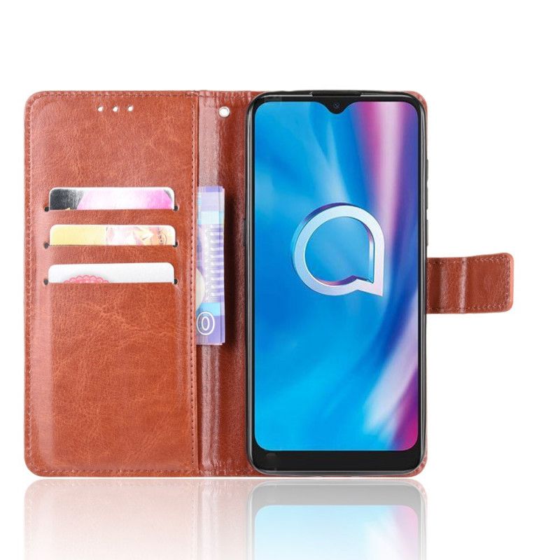 Folio Deksel for Alcatel 1S (2020) / 3L (2020) Svart Prangende Kunstlær