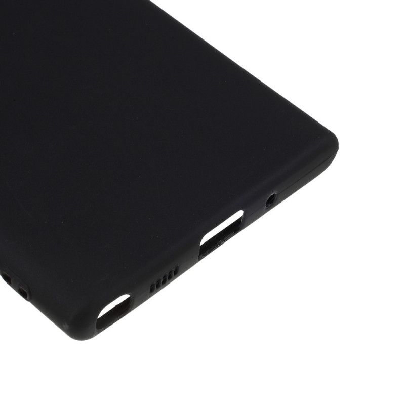 Deksel for Samsung Galaxy Note 10 Svart Mattsilikon