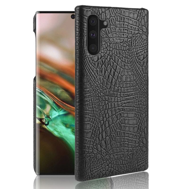 Deksel Samsung Galaxy Note 10 Svart Krokodillehudeffekt