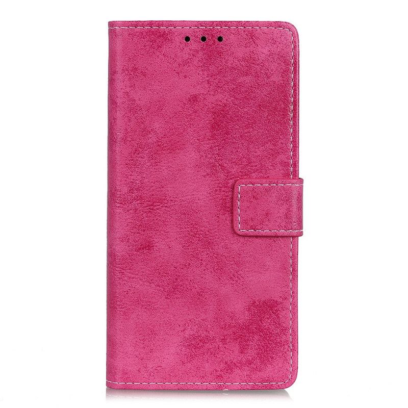 Folio Deksel for Samsung Galaxy Note 10 Grå Vintage Skinneffekt