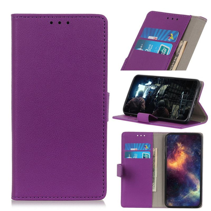 Folio Deksel for Samsung Galaxy Note 10 Rosa Imitert Skinnkvalitet