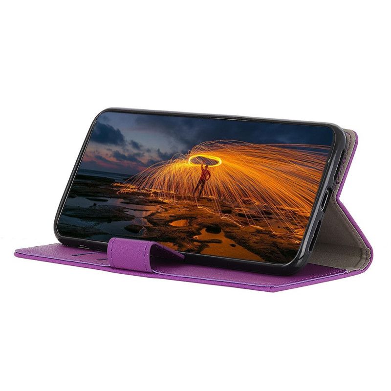 Folio Deksel for Samsung Galaxy Note 10 Rosa Imitert Skinnkvalitet