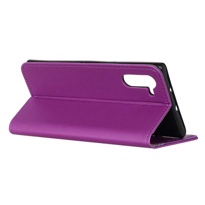 Folio Deksel for Samsung Galaxy Note 10 Rosa Imitert Skinnkvalitet