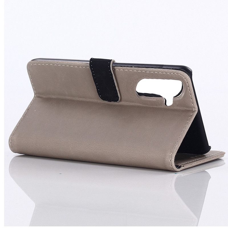 Folio Deksel for Samsung Galaxy Note 10 Svart Vintage Skinndesign