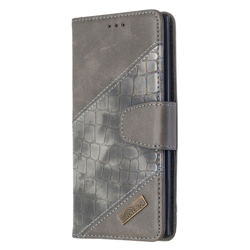 Folio Deksel Samsung Galaxy Note 10 Svart Klassisk Krokodillehudeffekt Beskyttelse