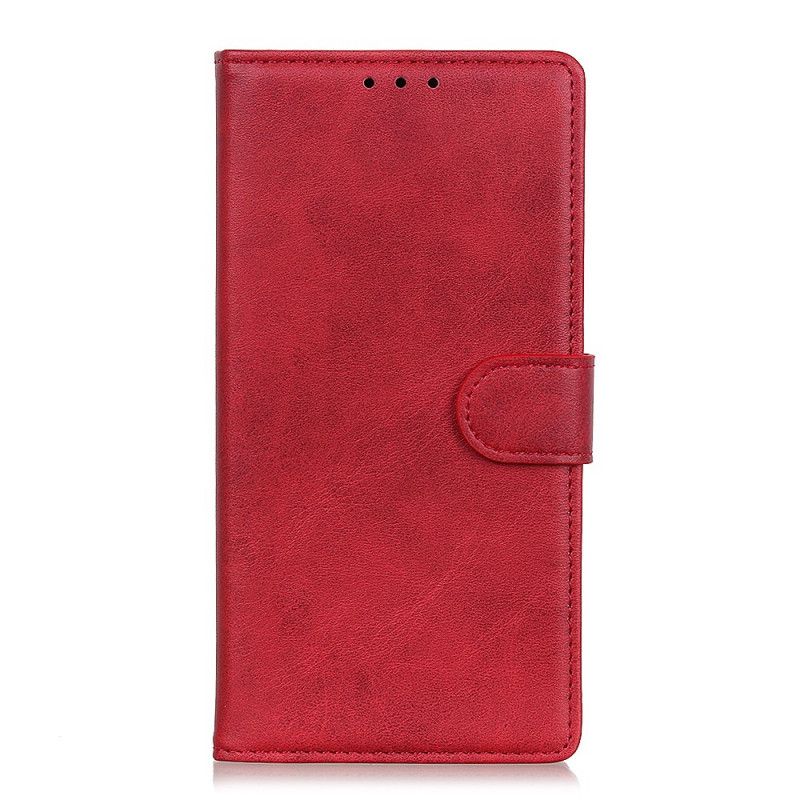 Folio Deksel Samsung Galaxy Note 10 Svart Retro Matt Skinneffekt