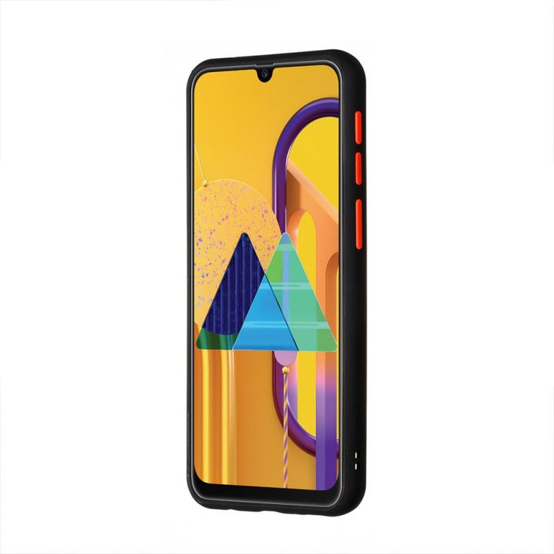 Deksel for Samsung Galaxy M31 Svart Hybrid Med Fargede Kanter