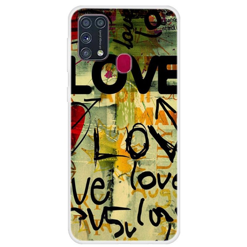 Deksel Samsung Galaxy M31 Mobildeksel Kjærlighet Og Kjærlighet