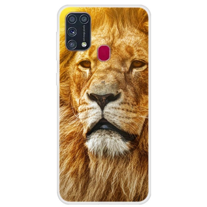 Deksel Samsung Galaxy M31 Oransje Feline Head