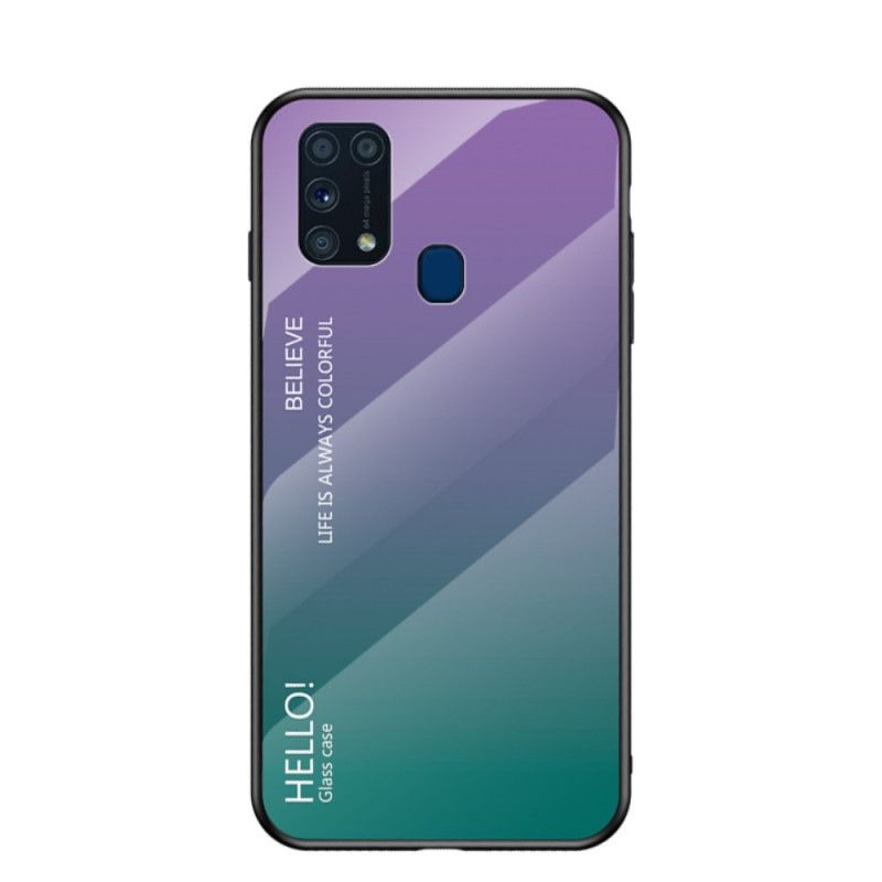 Deksel Samsung Galaxy M31 Svart Hei Herdet Glass