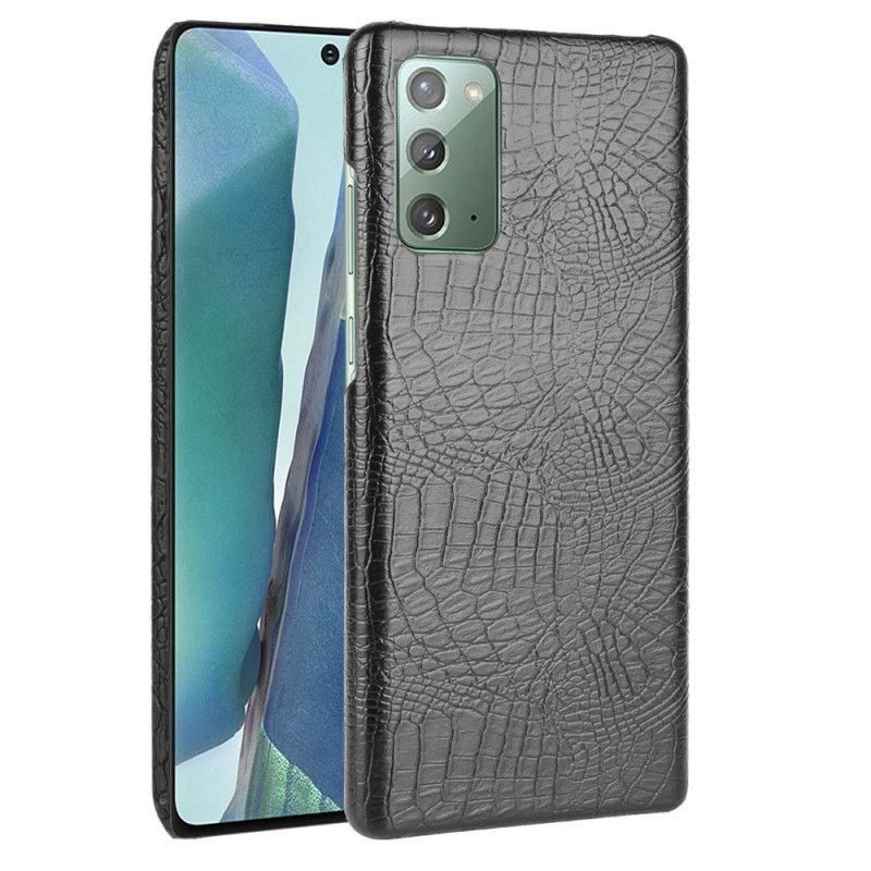 Deksel Samsung Galaxy M31 Svart Krokodillehudeffekt Beskyttelse