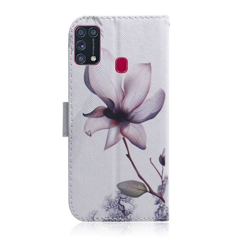 Folio Deksel Samsung Galaxy M31 Gammel Roseblomst Anti-fall