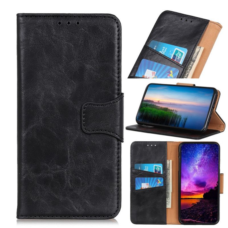 Folio Deksel Samsung Galaxy M31 Mørkeblå Delt Lær Reversibel Lås