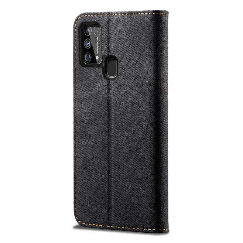 Folio Deksel Samsung Galaxy M31 Svart Jeansstoff