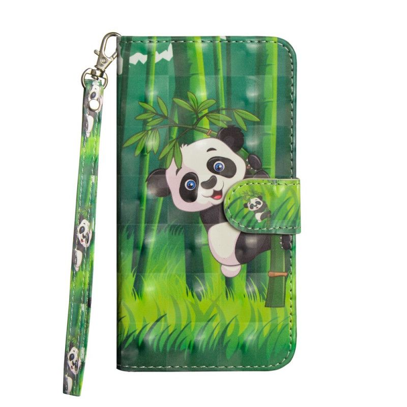 Lærdeksel Folio Deksel Samsung Galaxy M31 Mobildeksel Panda Og Bambus