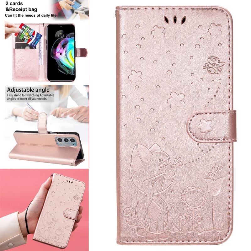 Folio Deksel Motorola Edge 20 Cat And Bee Thong