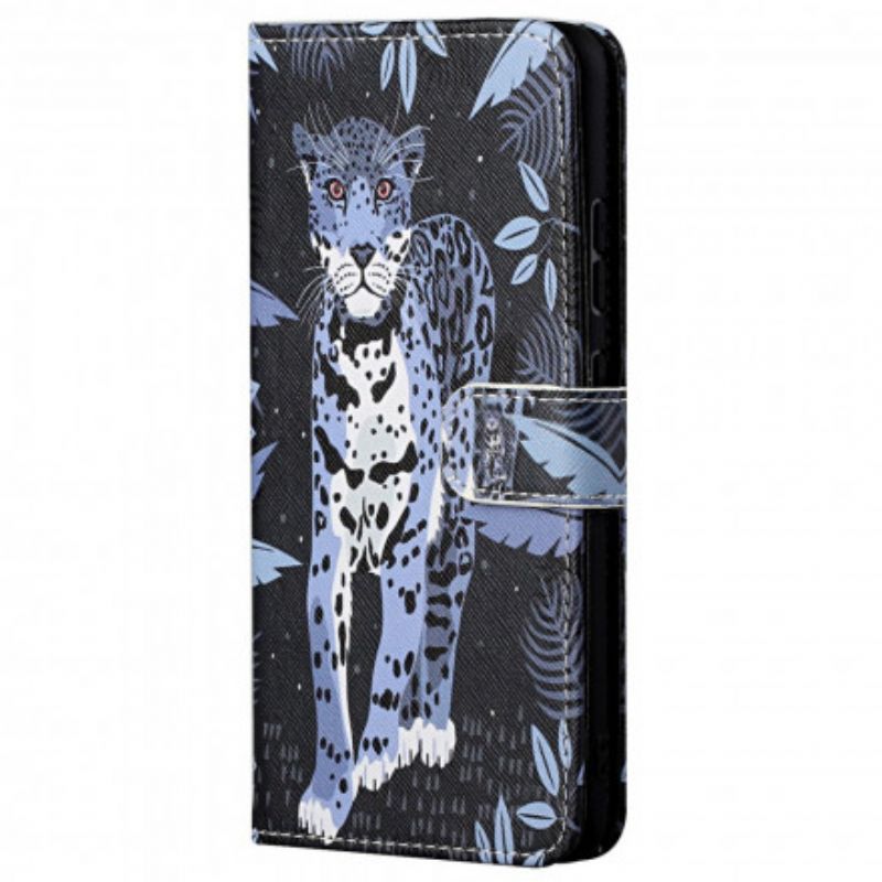 Folio Deksel Motorola Edge 20 Leopard Strappy