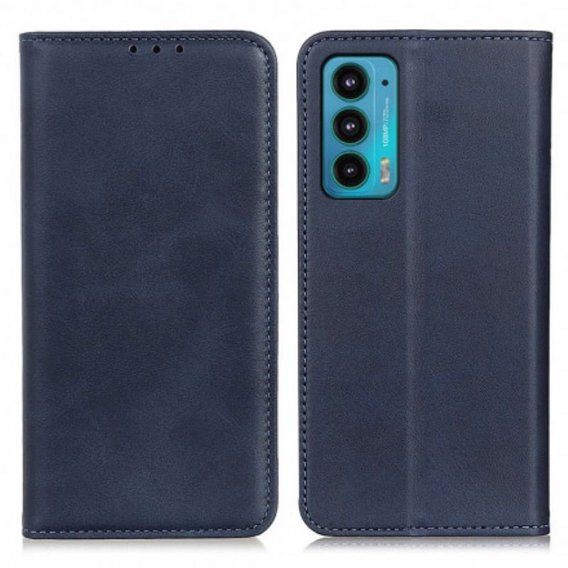 Folio Deksel Motorola Edge 20 Split Leather Design Beskyttelse Deksel