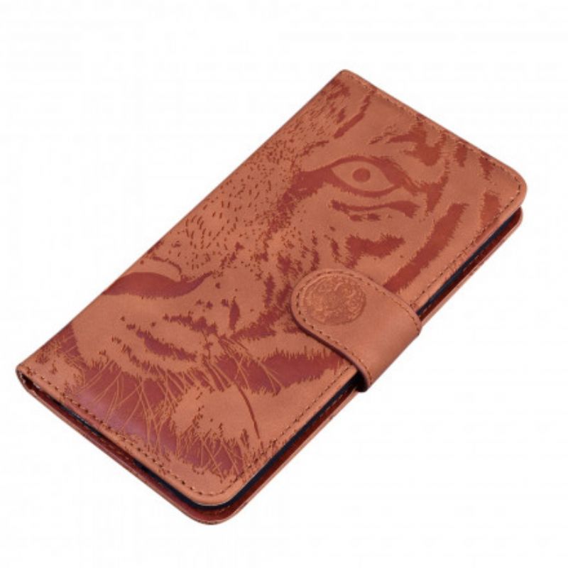 Folio Deksel Motorola Edge 20 Tiger Face Print