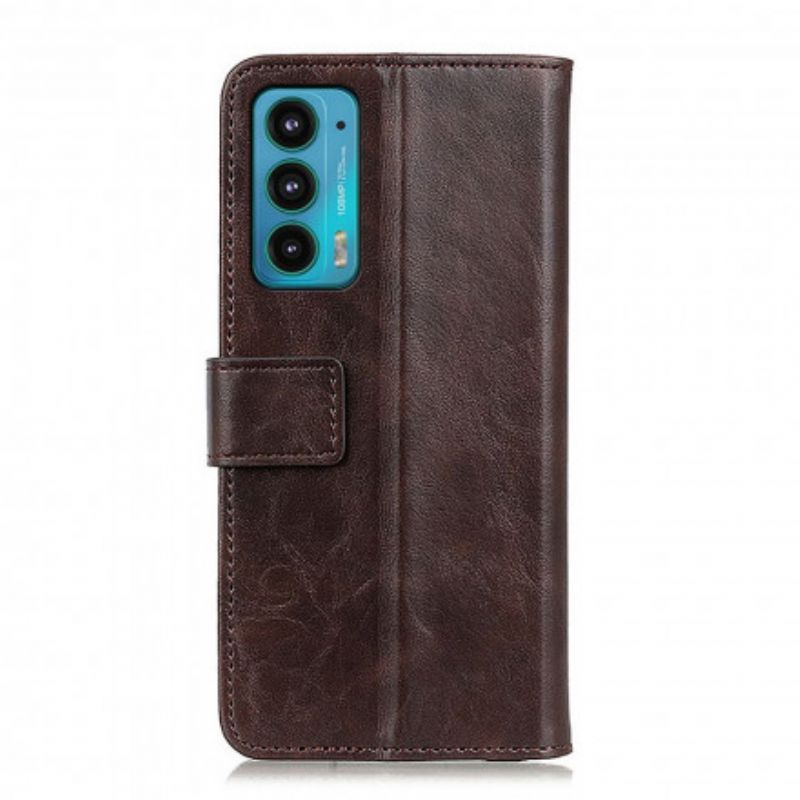 Folio Deksel Til Motorola Edge 20 Khazneh Elegance Leather Style