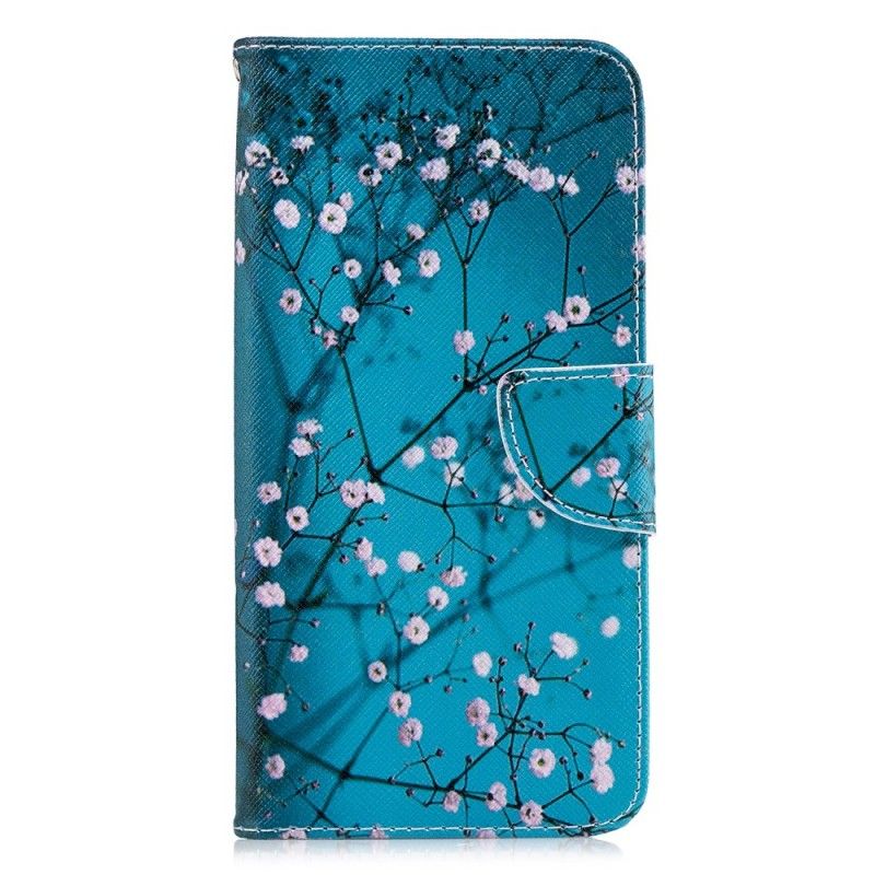 Lærdeksel Folio Deksel Samsung Galaxy A7 Mobildeksel Blomstrende Tre