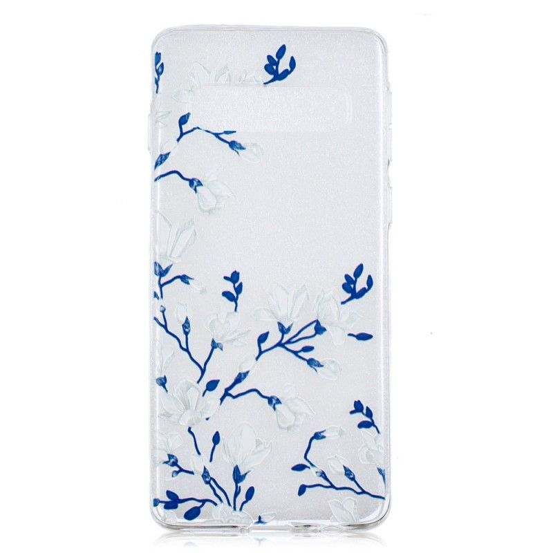 Deksel for Samsung Galaxy S10 Hvite Blomster