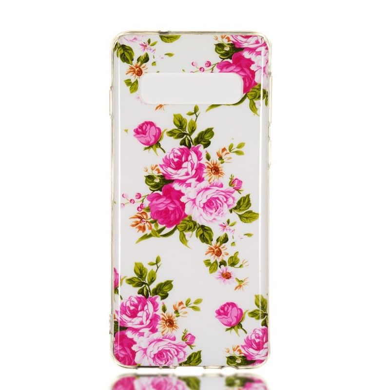 Deksel Samsung Galaxy S10 Fluorescerende Frihetsblomster