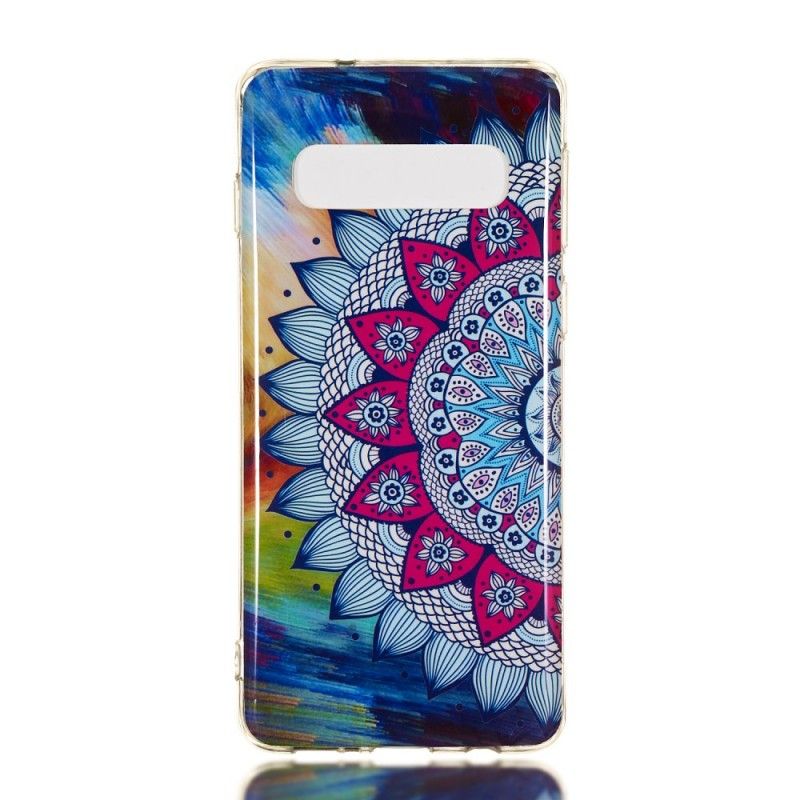 Deksel Samsung Galaxy S10 Fluorescerende Mandala Beskyttelse